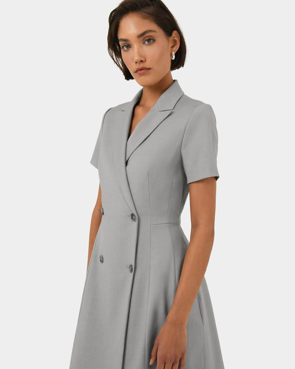Chloe Suit Dress in grey — side view