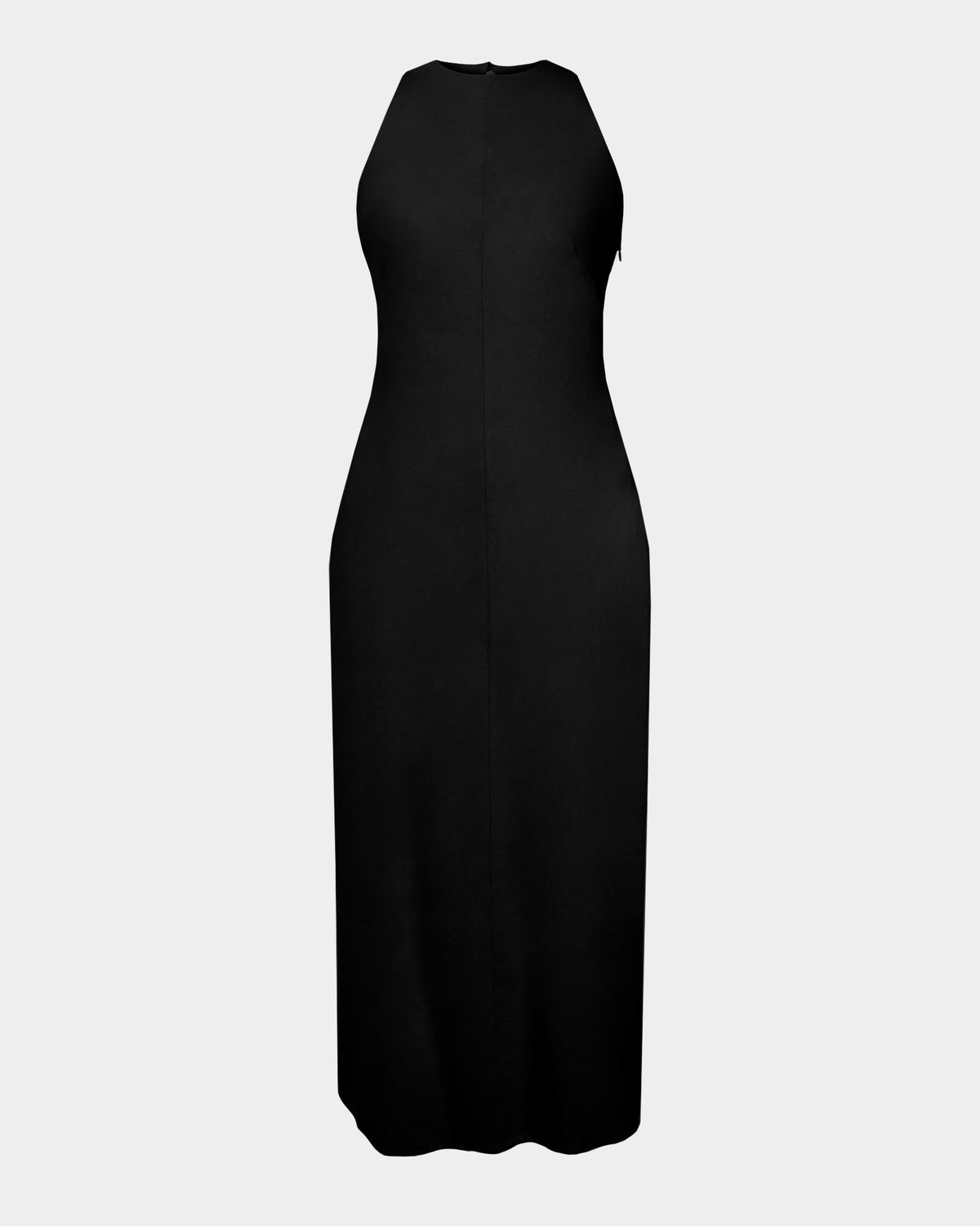 Aiya Bias Midi Dress in black — product-only view