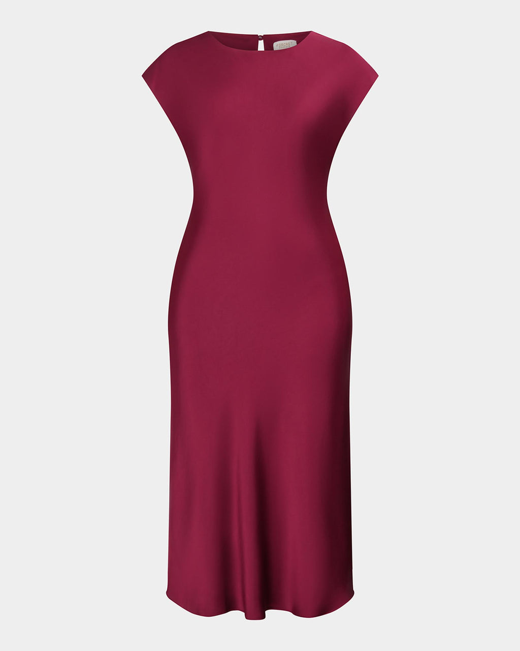 Dulce Satin Midi Dress in burgundy — product-only view