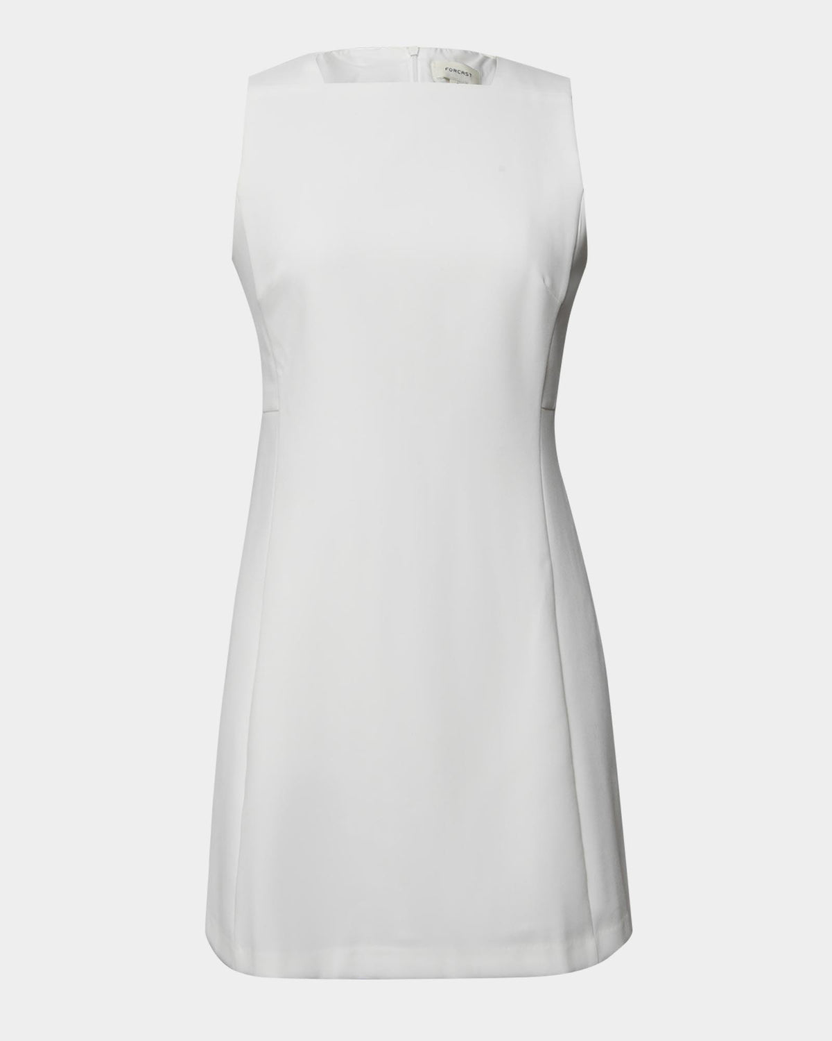 Ava Square Neck Panel Dress in ivory — product-only view