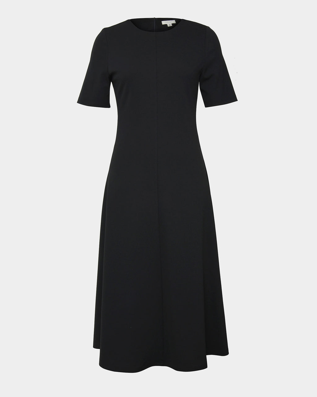 Leah A-Line Midi Dress in black — product-only view