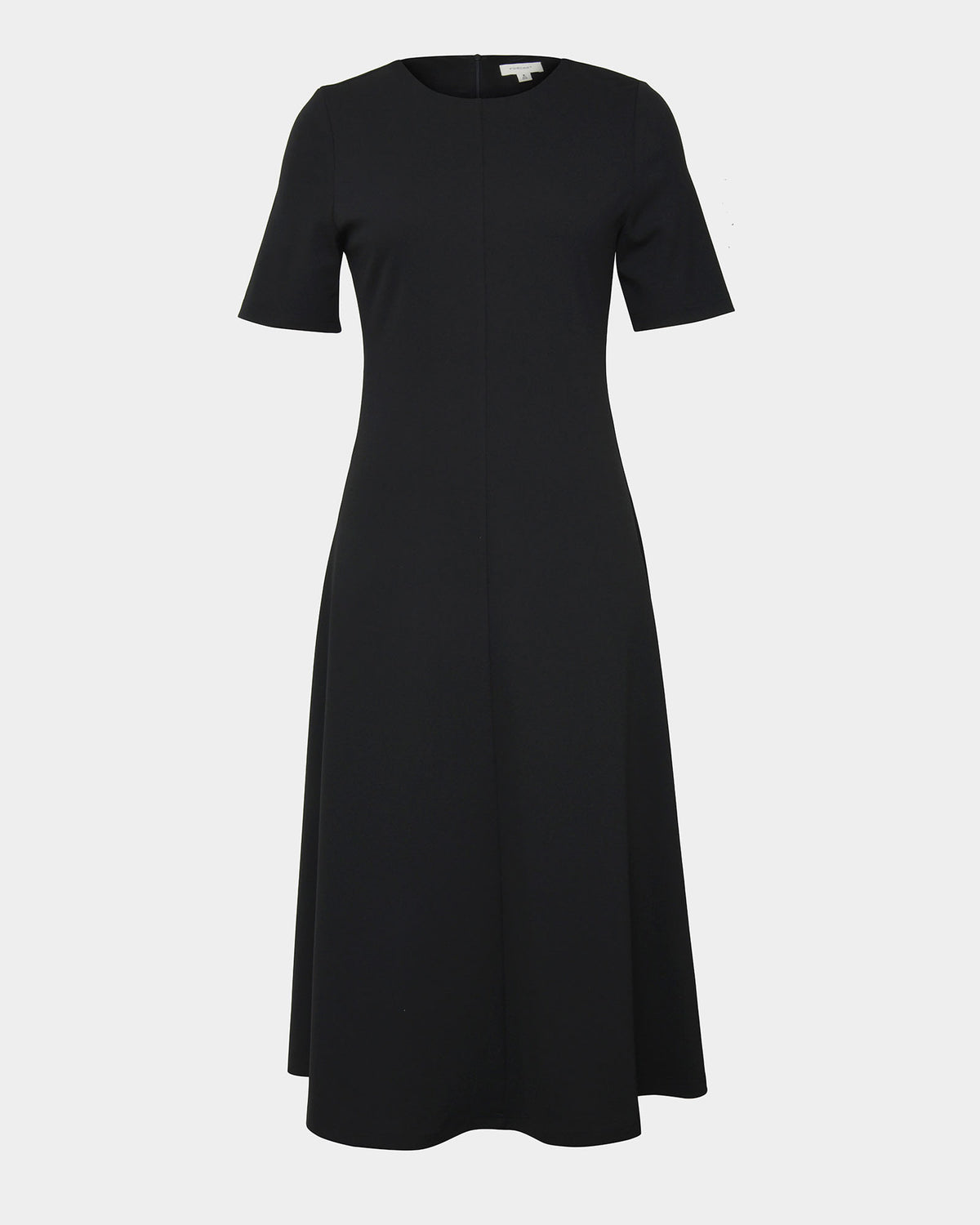 Leah A-Line Midi Dress in black — product-only view