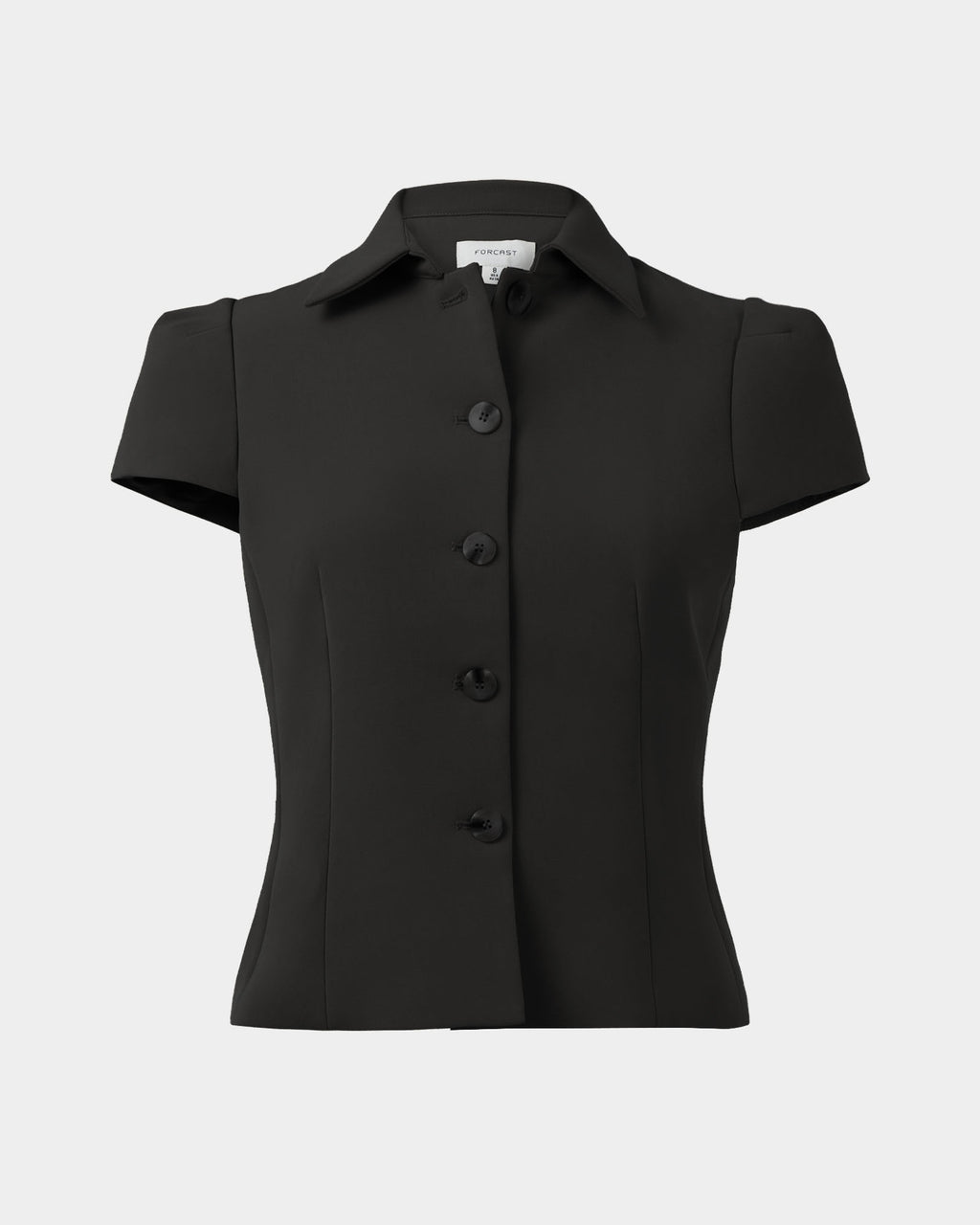 Ace Button Down Jacket in black — product-only view