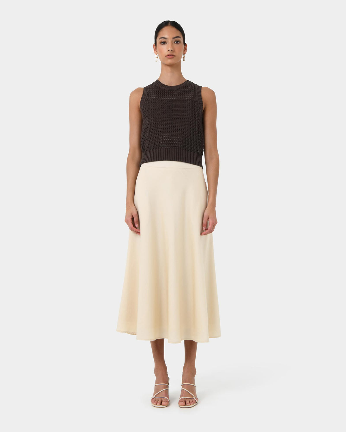 Quinta Open Knit Top — full-length view 2