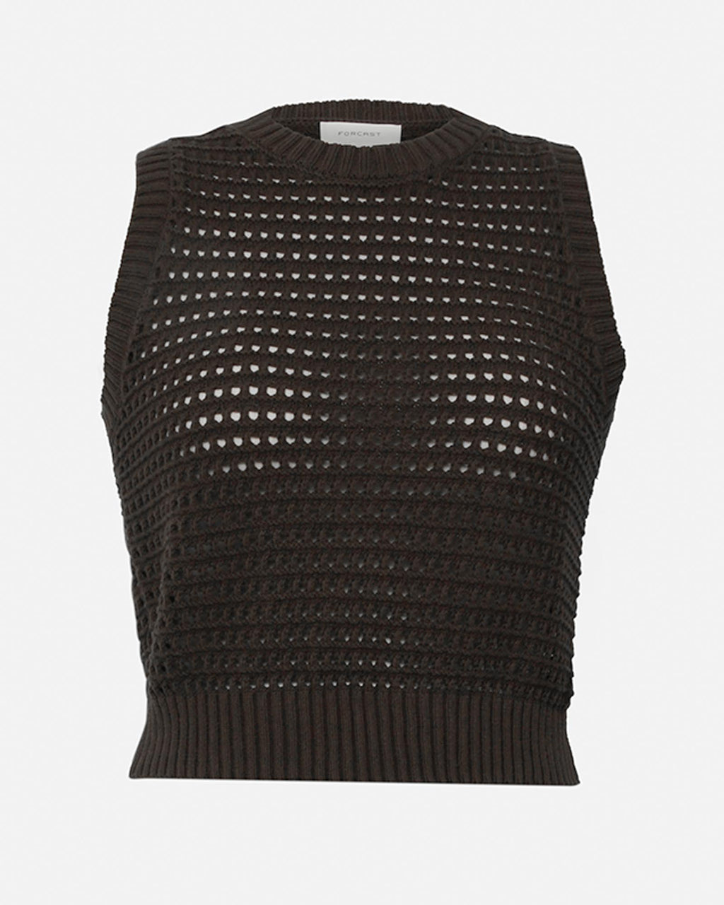 Quinta Open Knit Top in chocolate — view 5