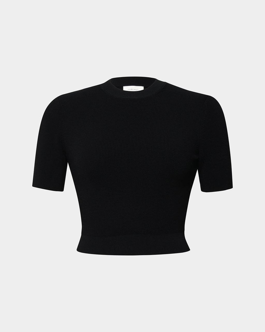 Murphy Crop Knit Top in black — product-only view