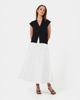 Nicole V-neck Sleeveless Knit in black — full-length view