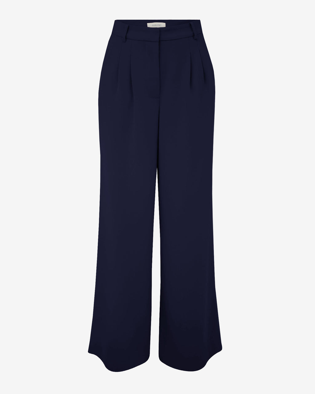 Rumy Wide Leg Tailored Pants in navy — product-only view