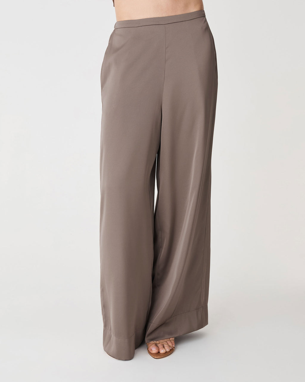 Sadin Pull On Pants in truffle — close-up view