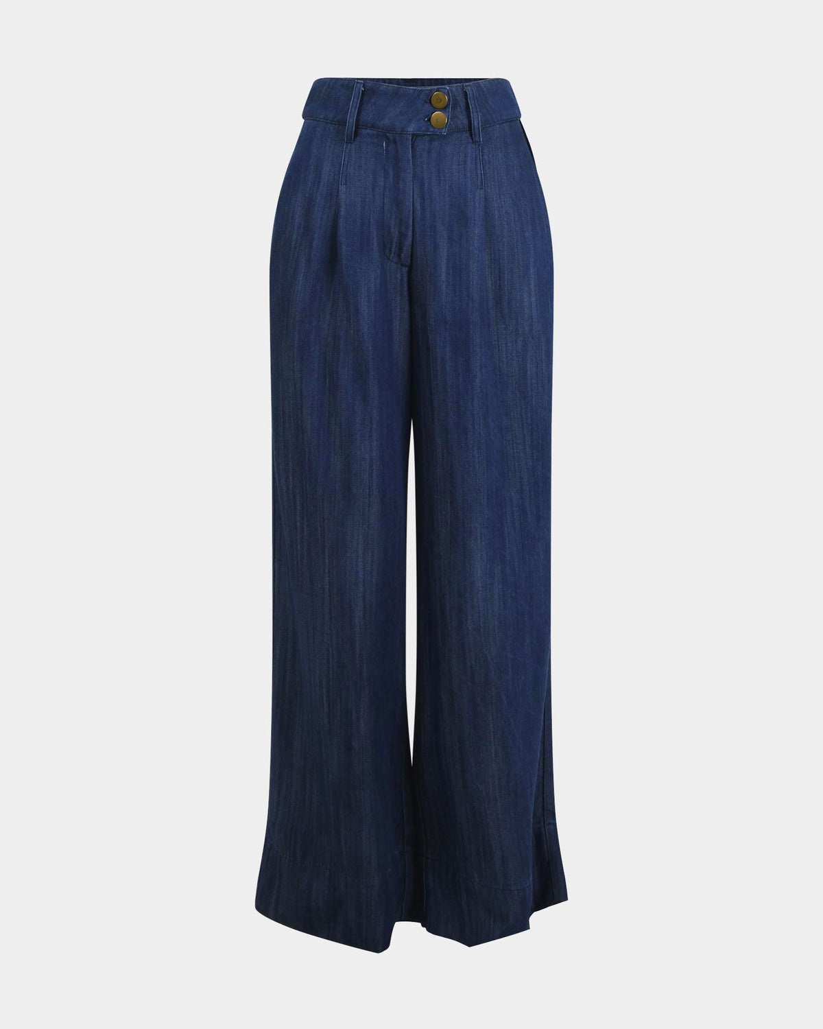 Kaley Lyocell Denim Trousers in indigo blue — product-only view