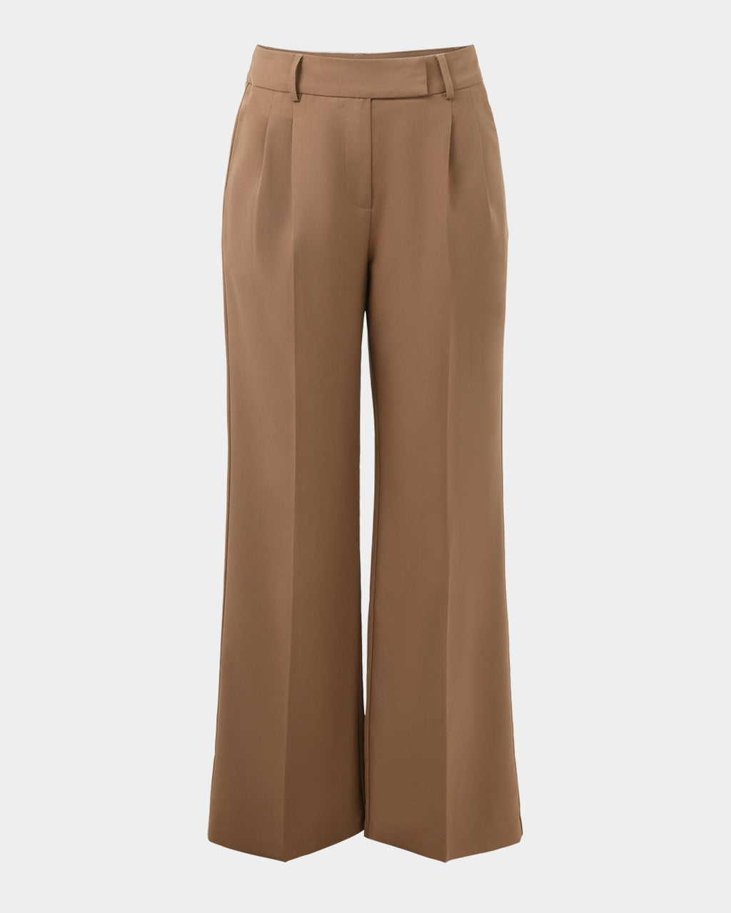 Amera Wide Leg Tailored Pants in wood smoke — product-only view