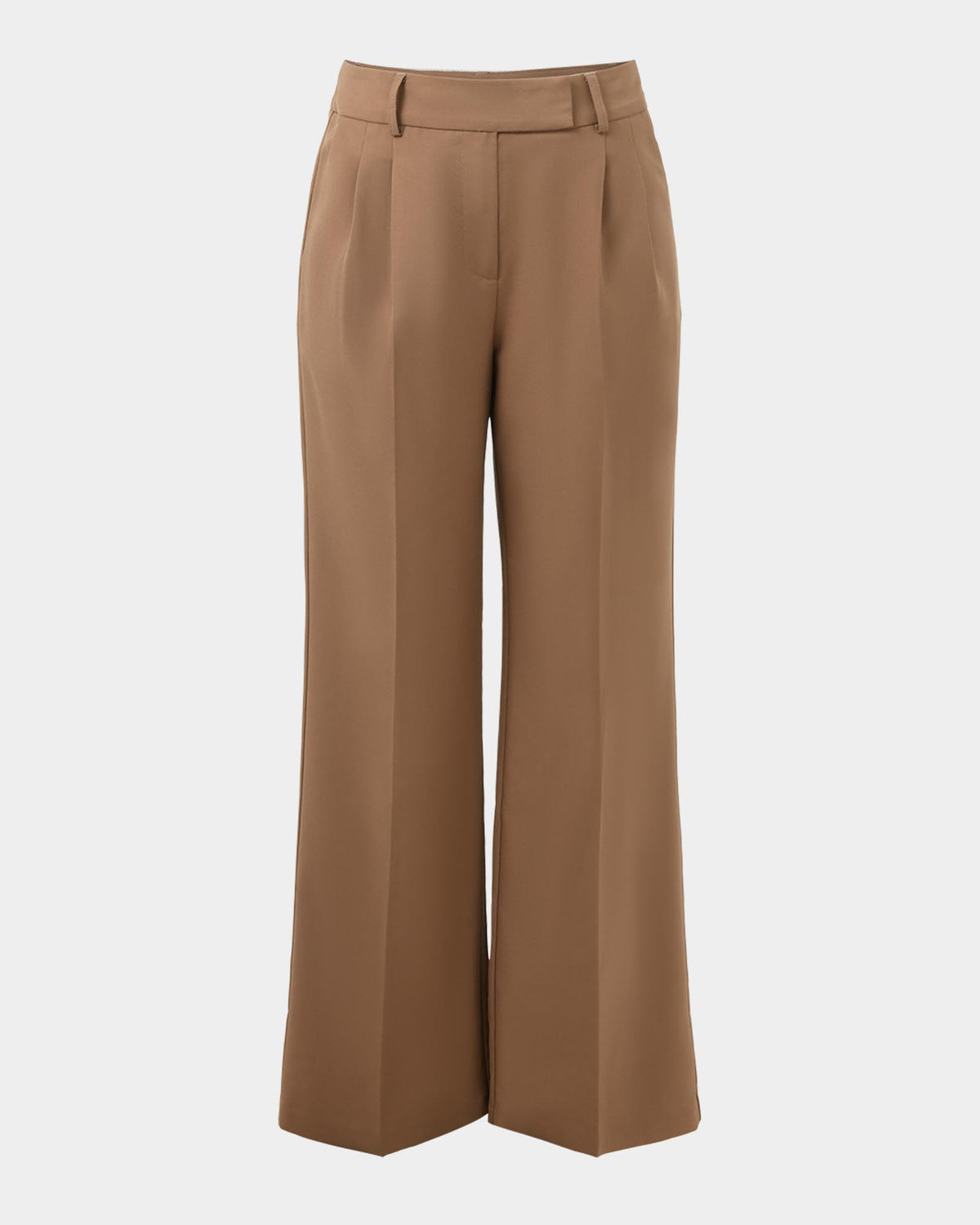 Amera Wide Leg Tailored Pants in wood smoke — product-only view