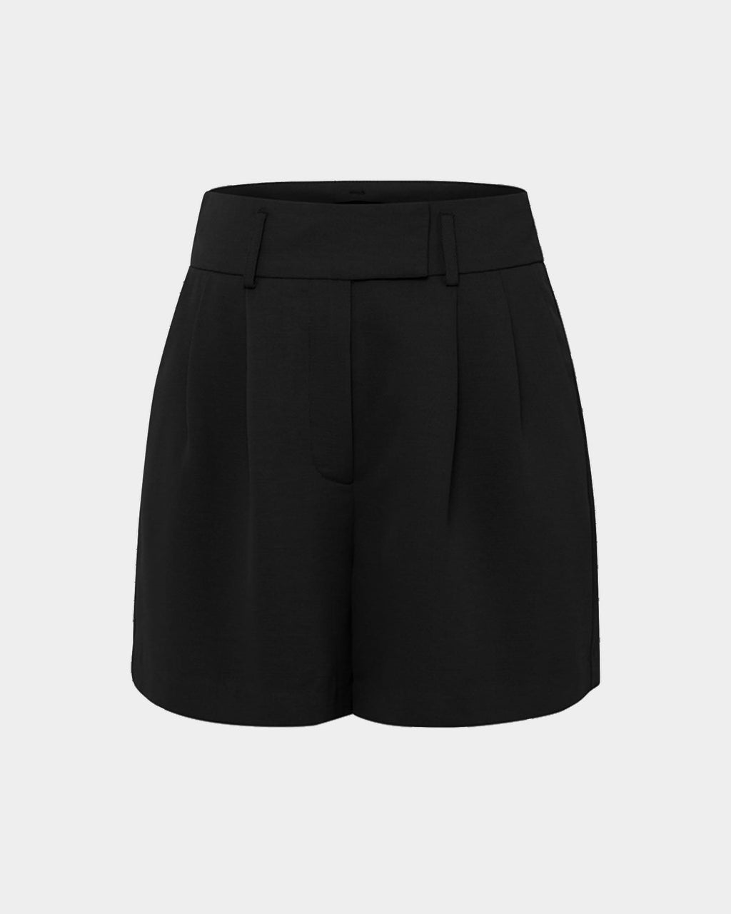 Lexee Pleat Front Short in black — product-only view