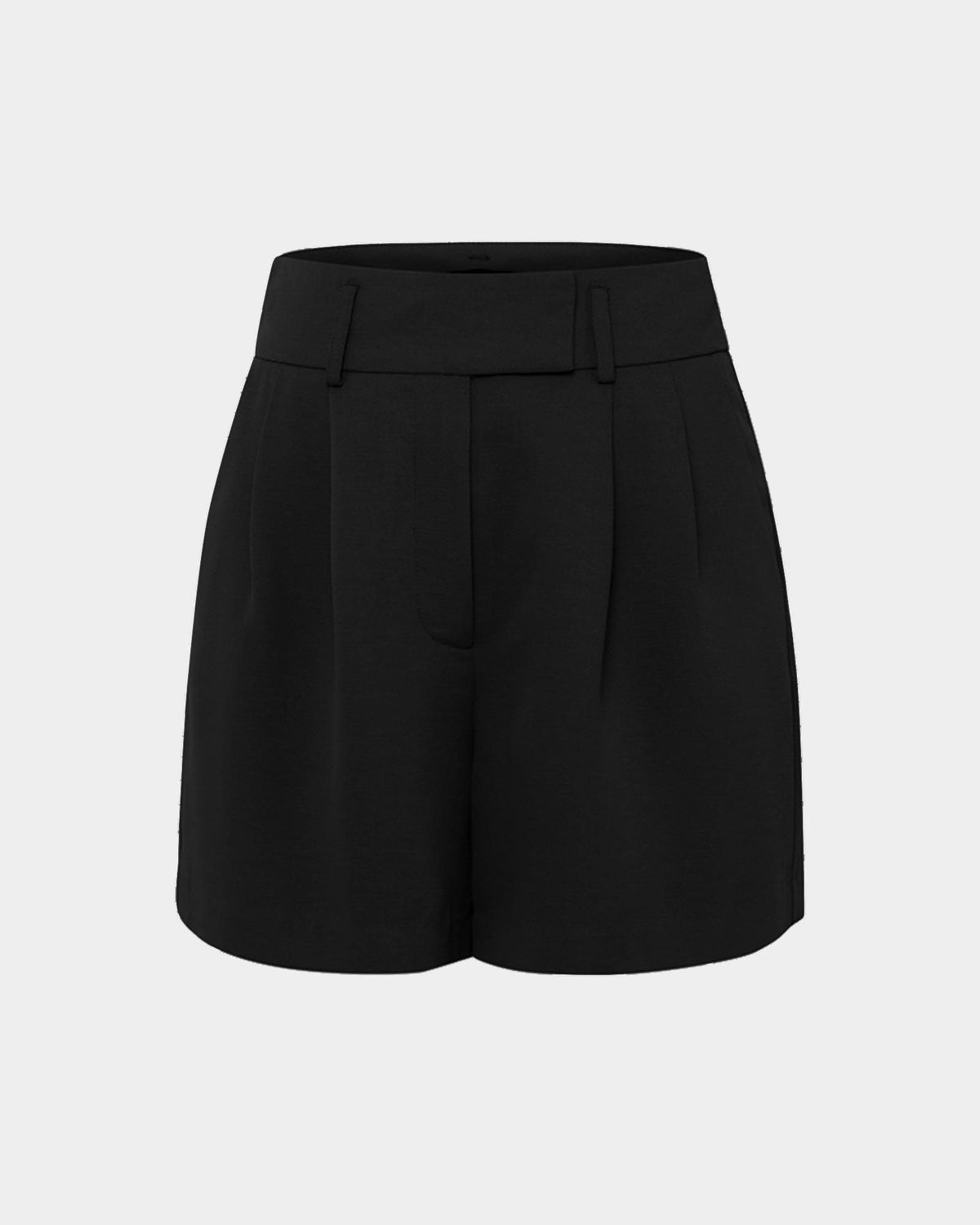 Lexee Pleat Front Short in black — product-only view