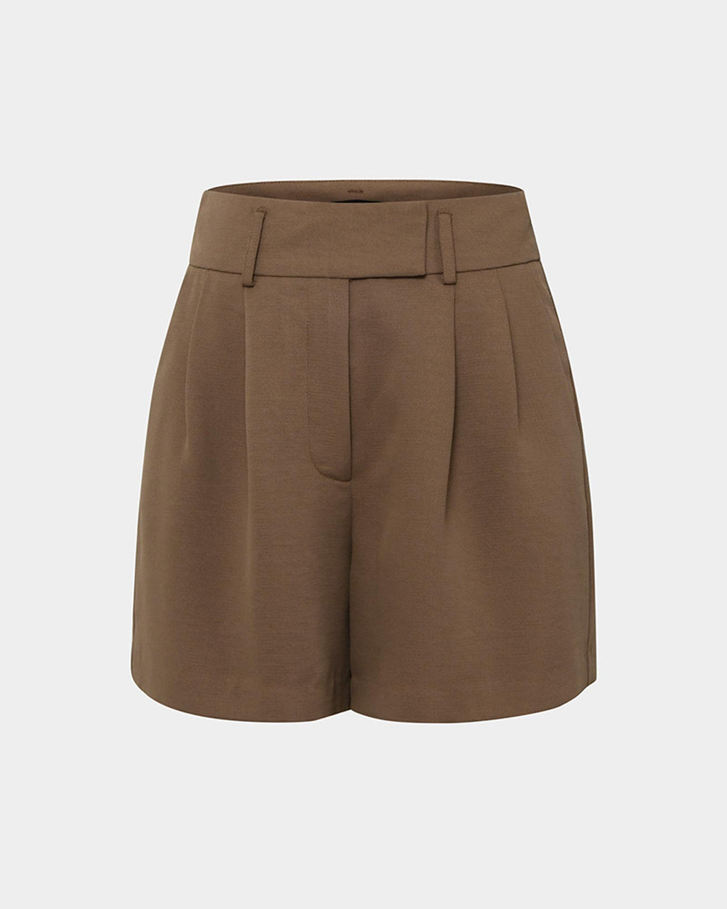Lexee Pleat Front Short in tobacco — product-only view
