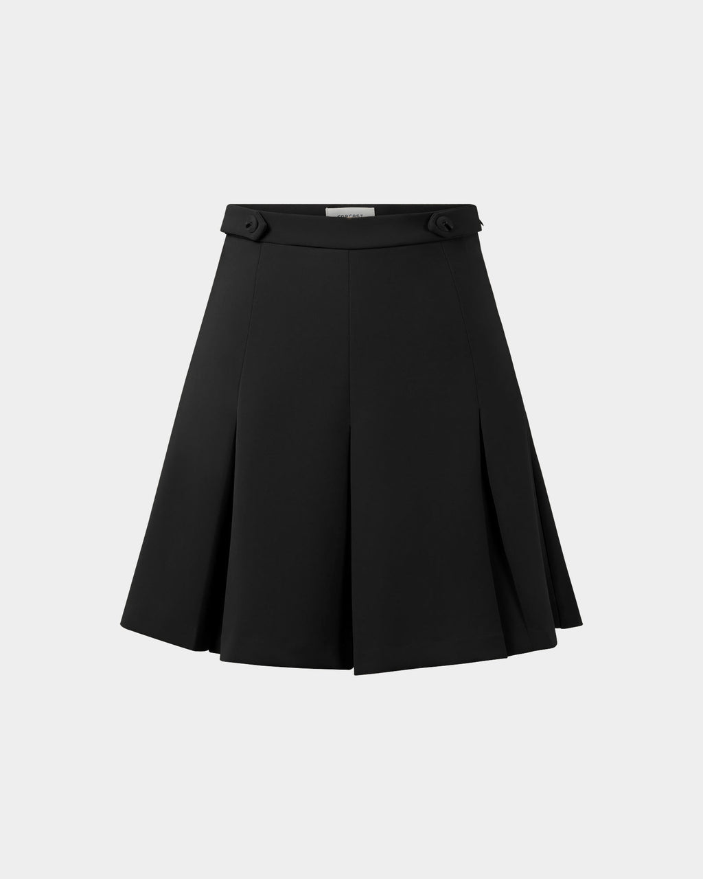 Ace Pleated Skirt in black — product-only view