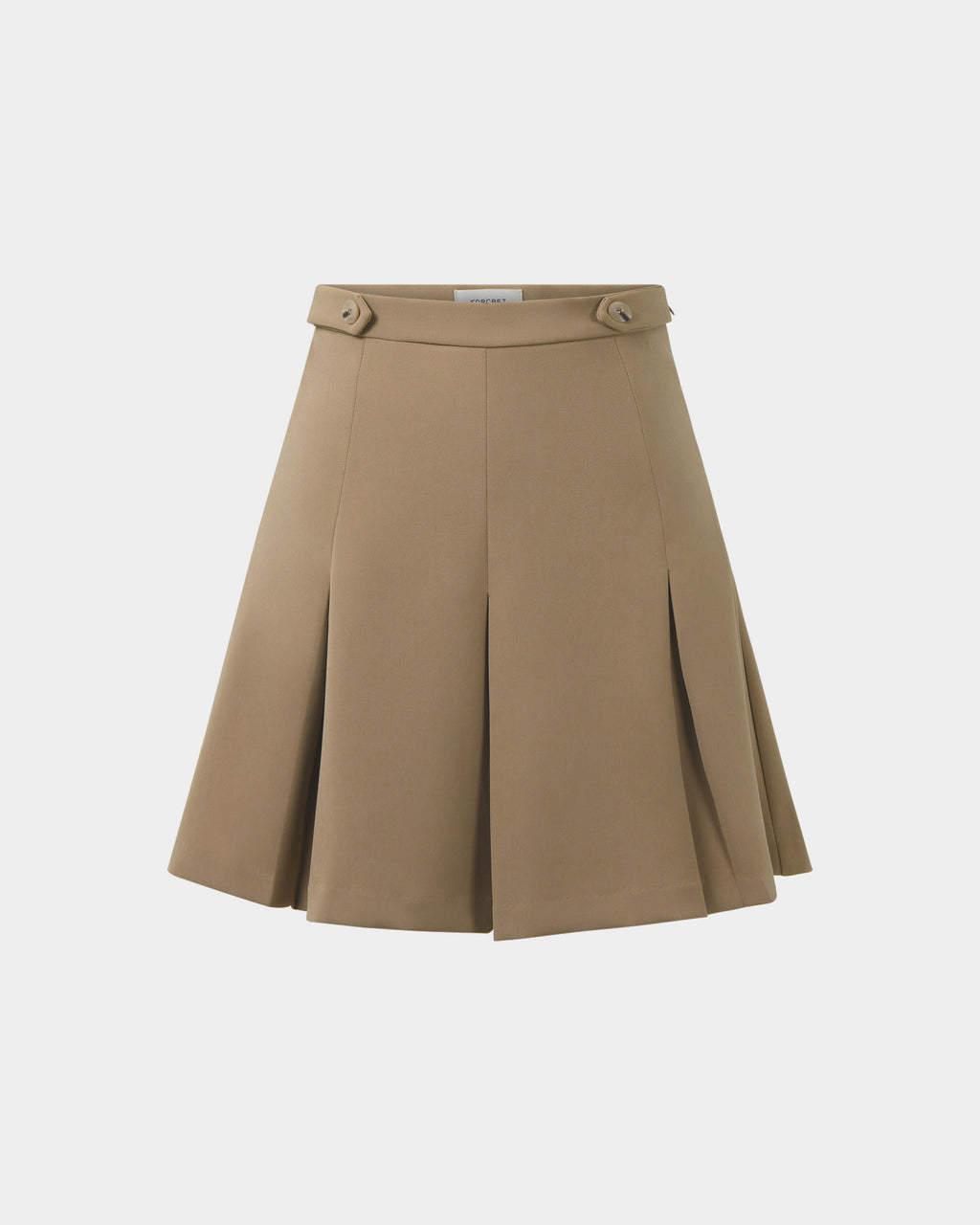 Ace Pleated Skirt in tan — product-only view
