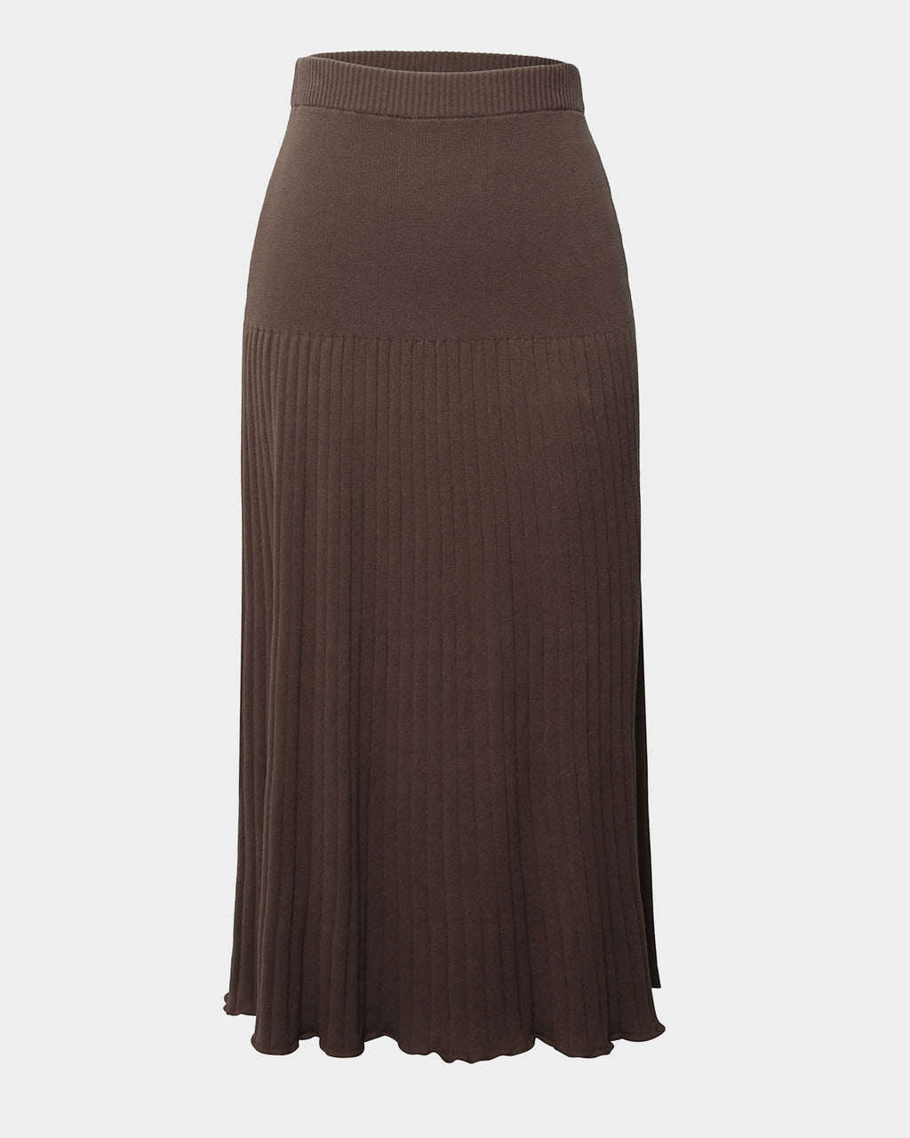 Hanni Midi Knit Skirt in cocoa — product-only view