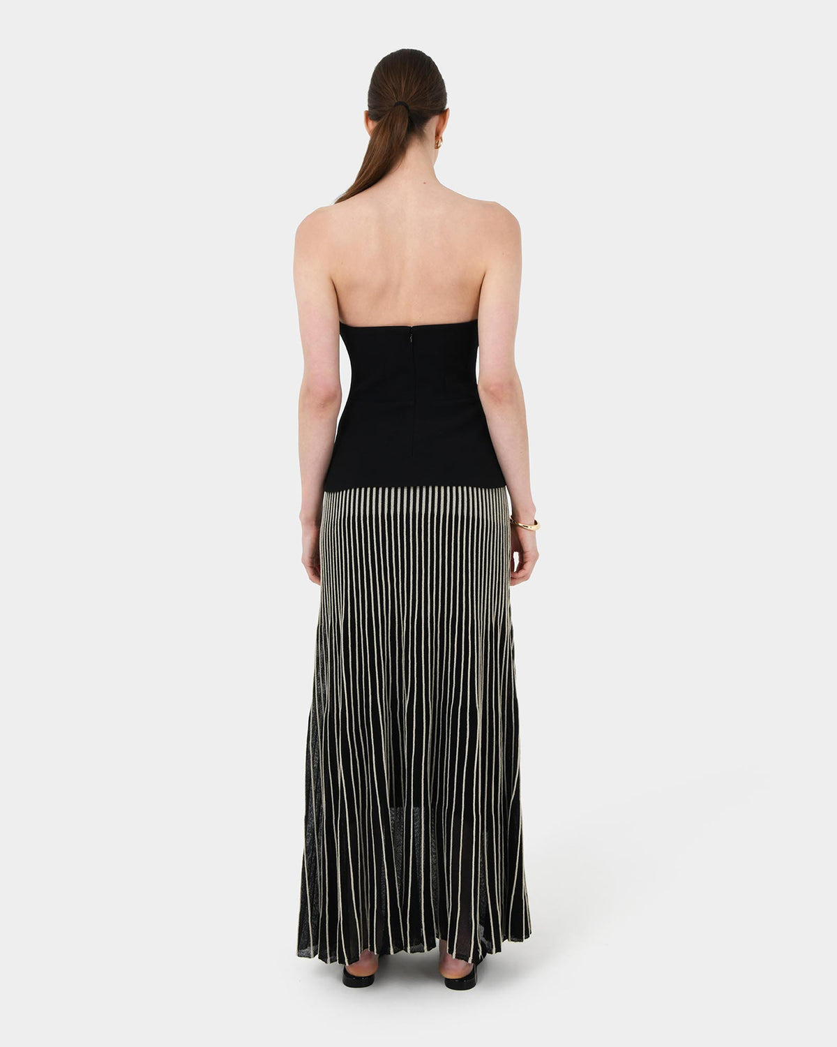 Veya Panel Bodice in black — back view