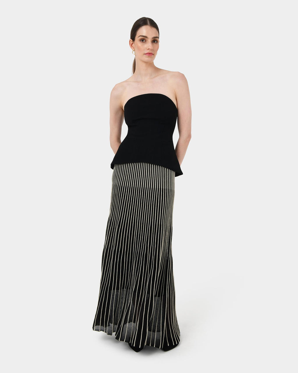 Veya Panel Bodice in black — full-length view