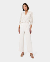 Etta Floral Printed Blouse in floral print — full-length view