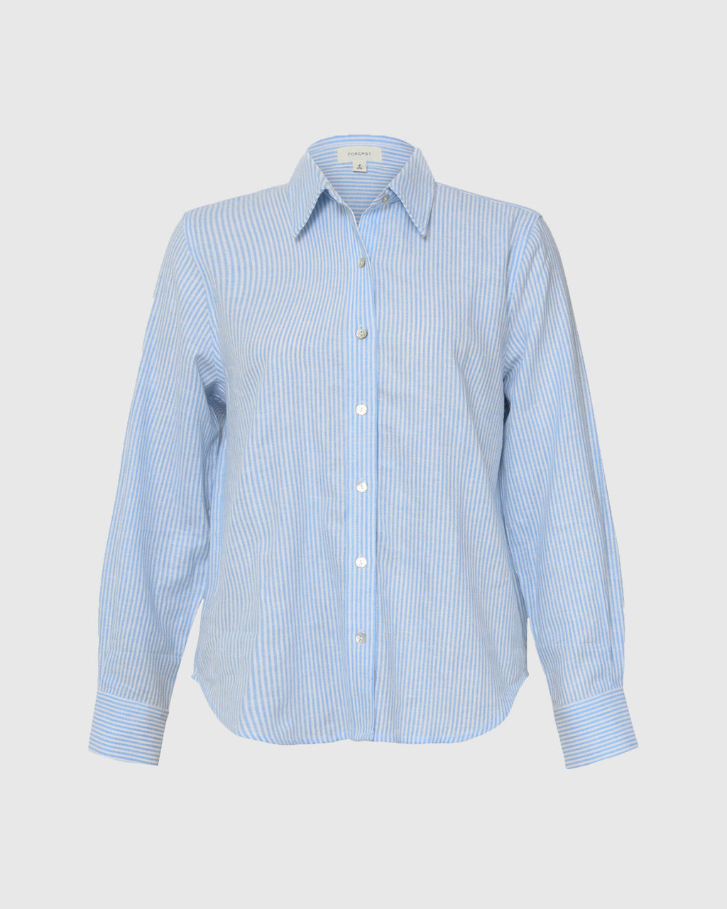 Sam Linen Relaxed Shirt in blue stripe — product-only view