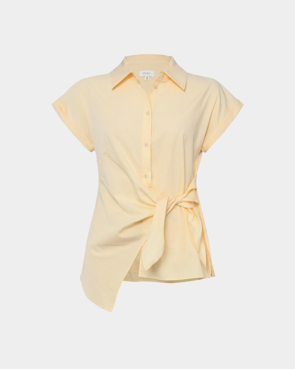Zalia Tie Button Shirt in butter — view 5