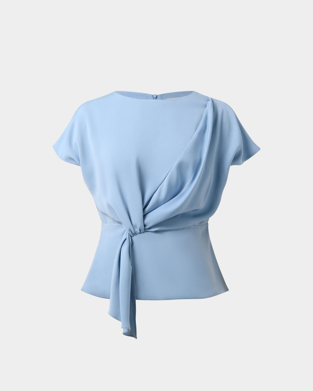 Athena Draped Top in sky blue — product-only view