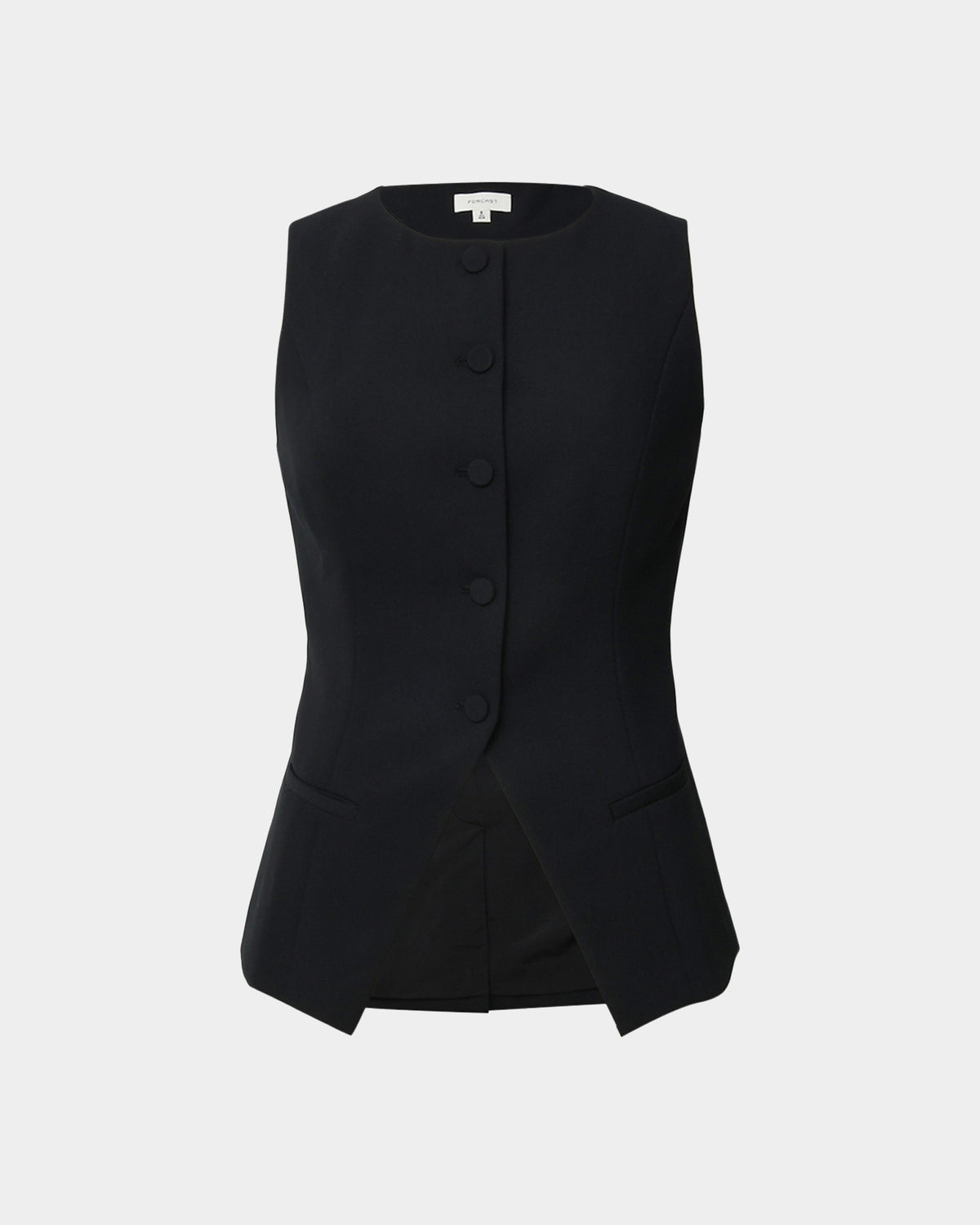 Sofia Longline Vest in black — product-only view