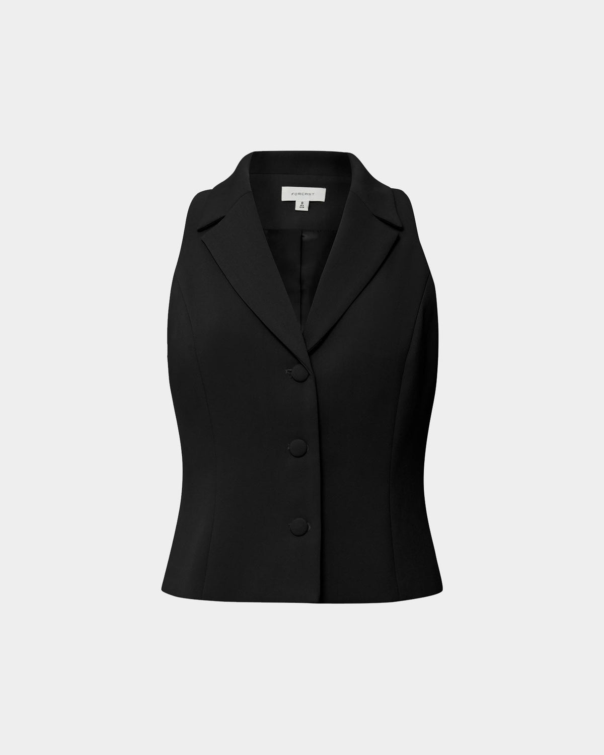 Nikki Tailored Vest in black — product-only view