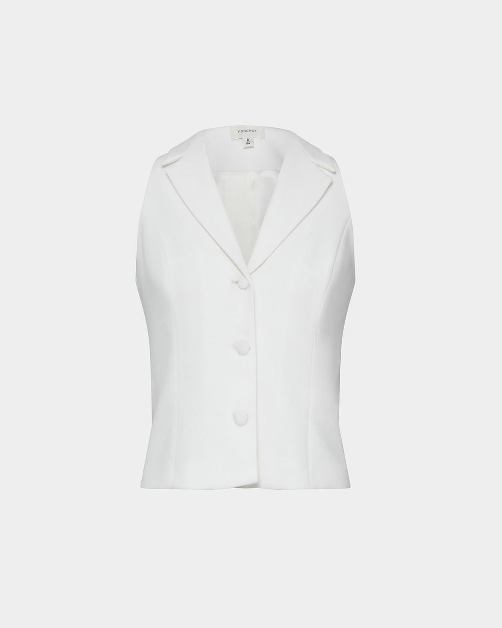 Nikki Tailored Vest in ivory — product-only view