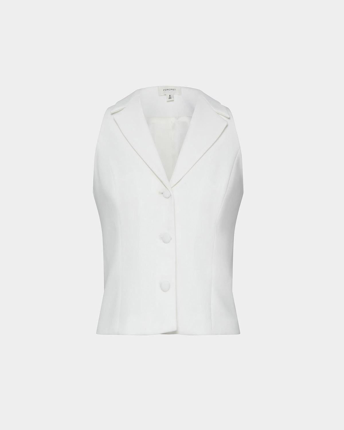 Nikki Tailored Vest in ivory — product-only view