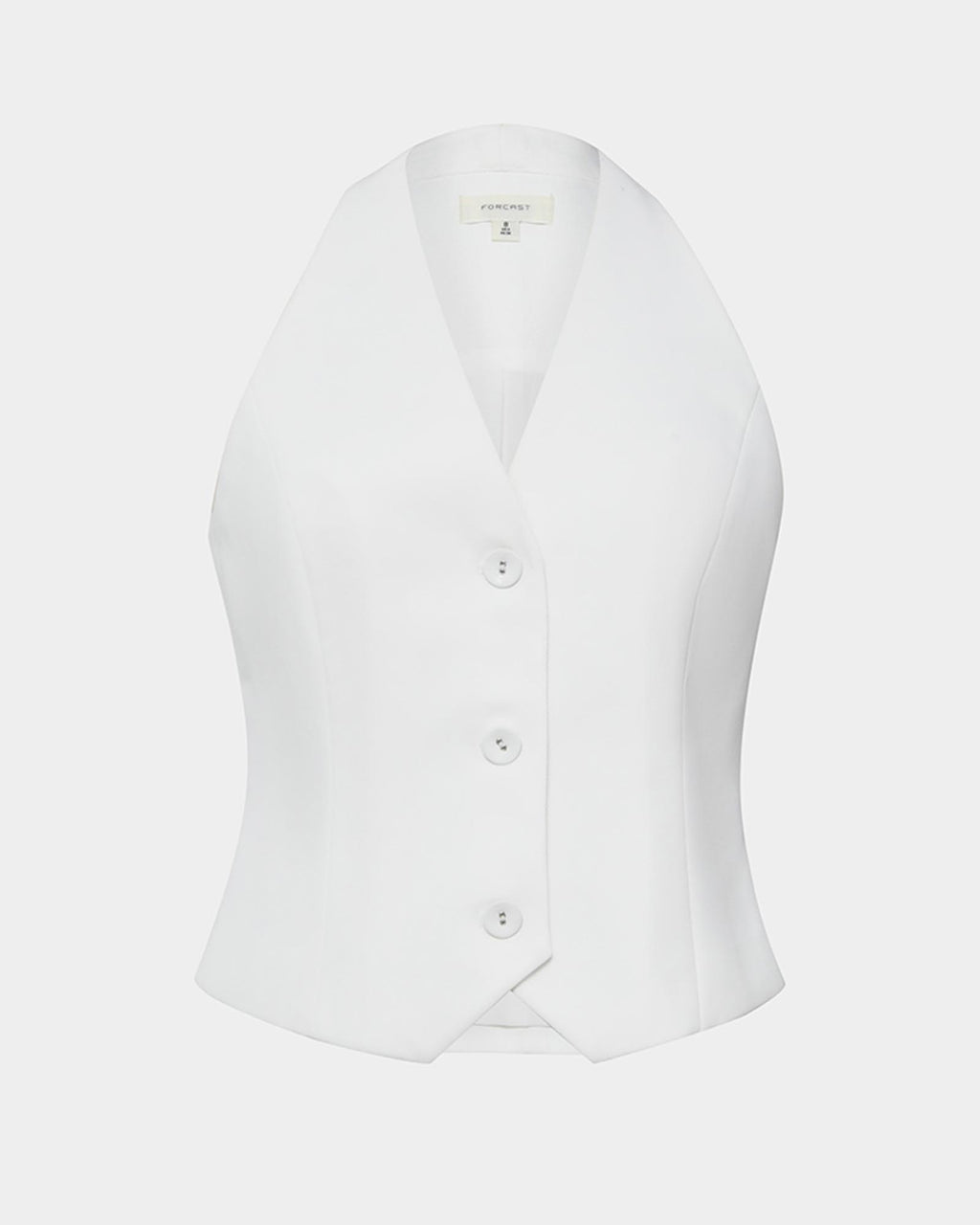 Lexee Tailored Vest in ivory — product-only view