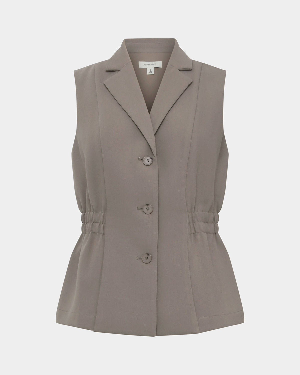 Jordy Longline Vest in stone — product-only view