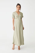Catalina V-Neck Satin Dress