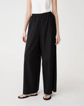 Jazie Tencel Linen Pants in black — full-length view