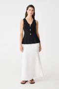 Amelia Linen Blend Maxi Skirt