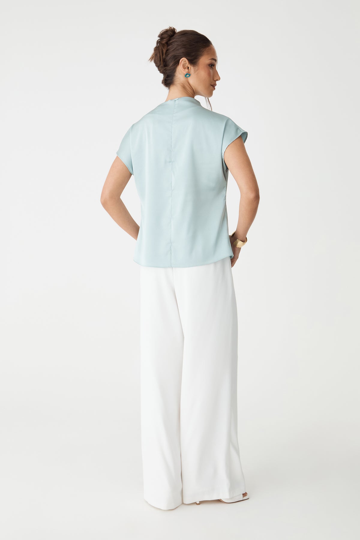 Zafina Pleated Draped Top
