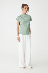 Zafina Pleated Draped Top