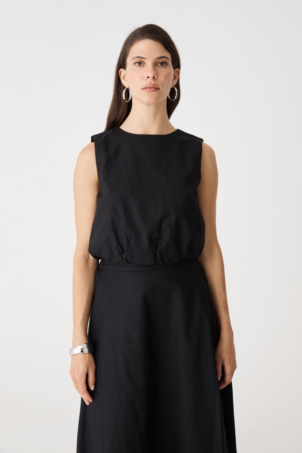 Kenya 2 Ruched Linen Top
