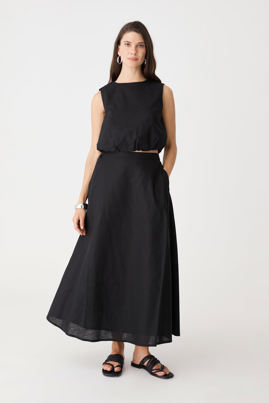 Kenya 2 Ruched Linen Top