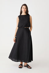 Kenya 2 Ruched Linen Top