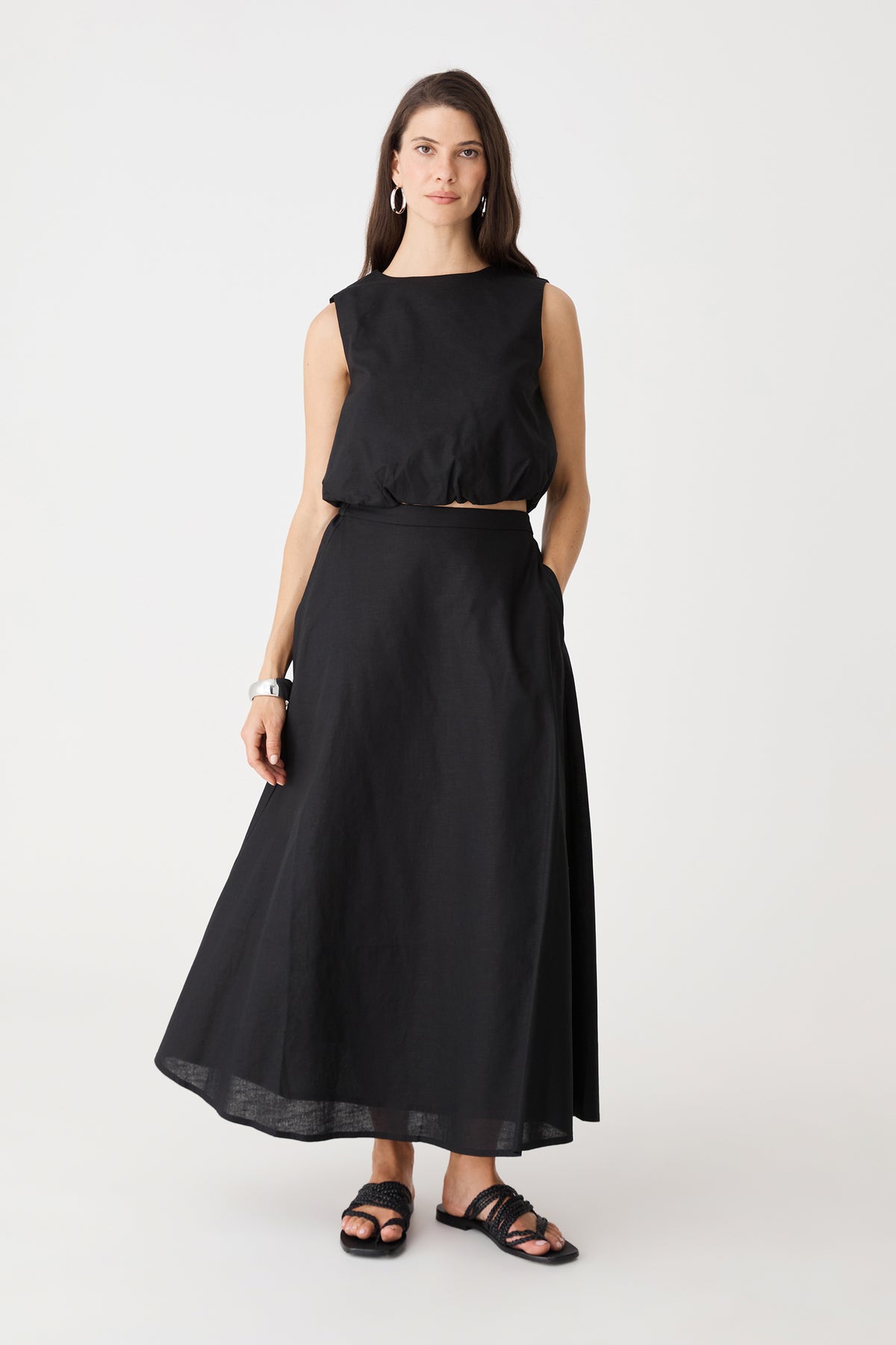 Kenya 2 Ruched Linen Top