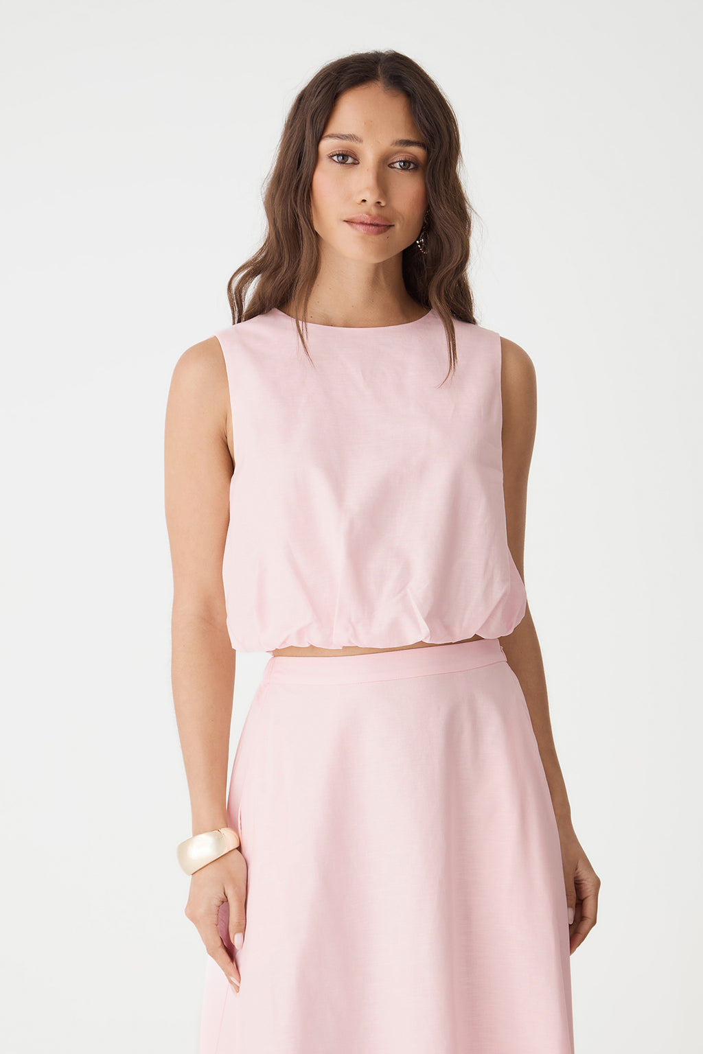 Kenya 2 Ruched Linen Top