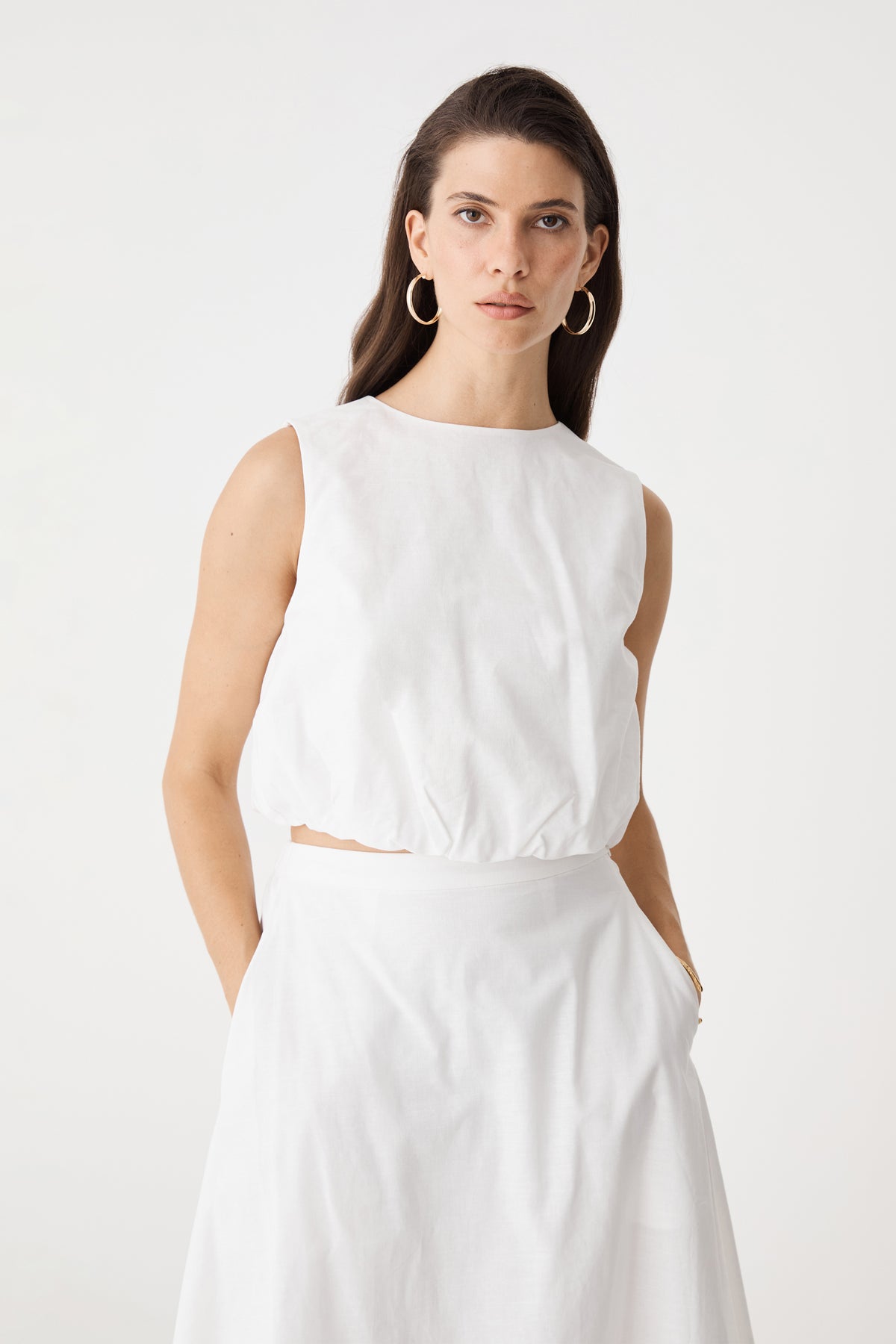 Kenya 2 Ruched Linen Top