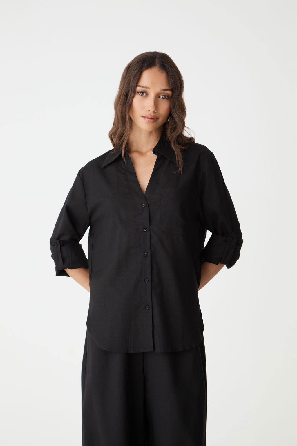 Jazie Tencel Linen Tab Shirt
