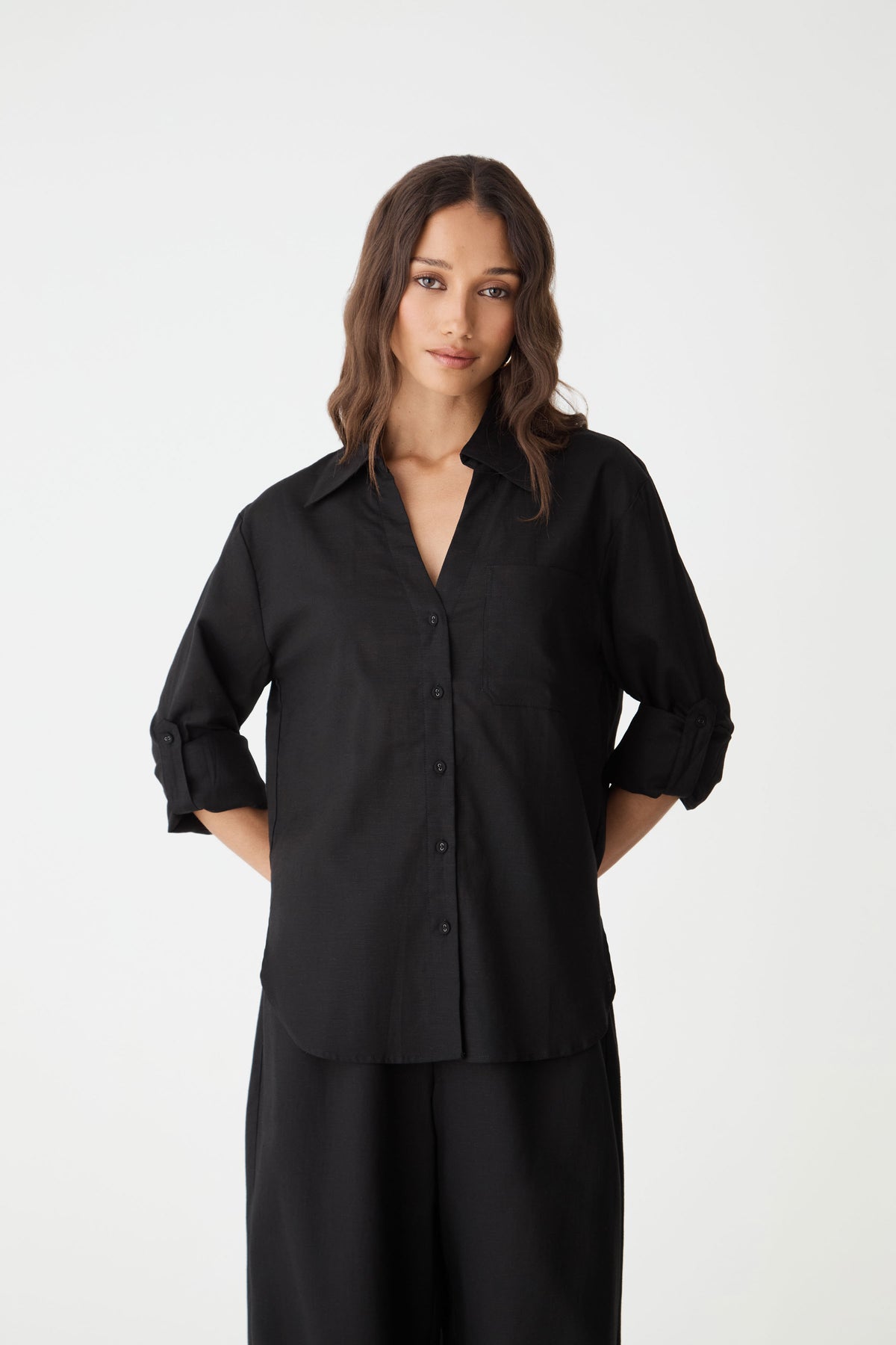 Jazie Tencel Linen Tab Shirt