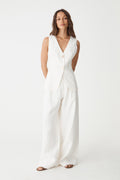 Ami V-Neck Linen Vest