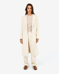 Cassandra Tailored Coat in ecru — full-length view