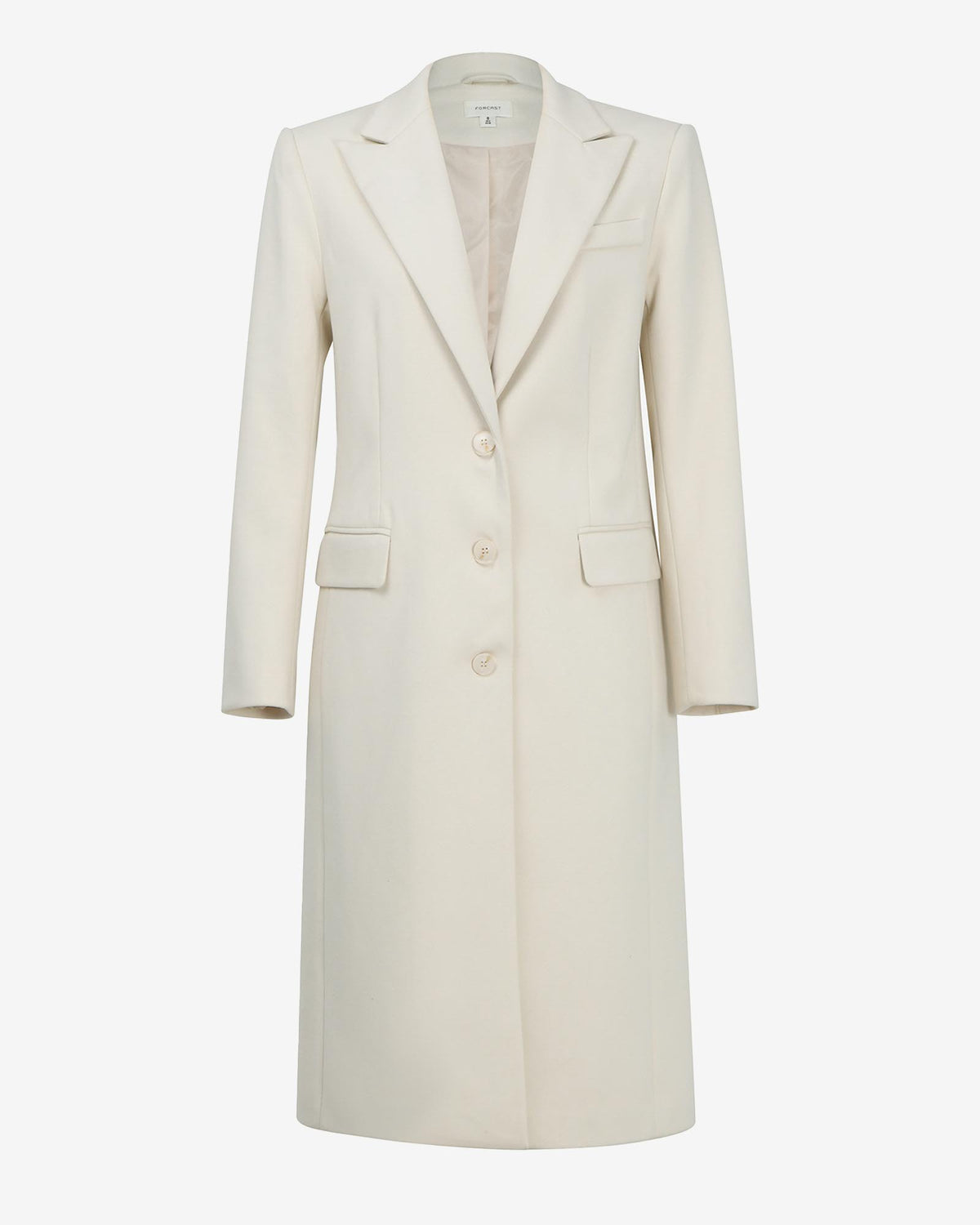 Cassandra Tailored Coat in ecru — product-only view